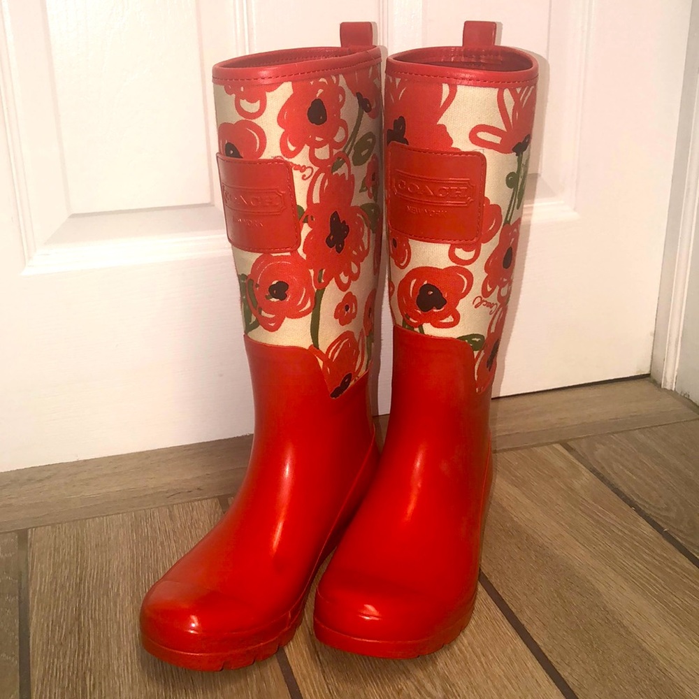 Coach floral Rain Boots